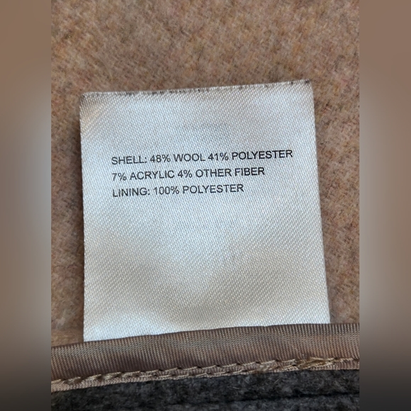 Laundry by Shelli Segal Drape Front Wool Blend Coat, Grey and Light Pink… - Picture 15 of 16